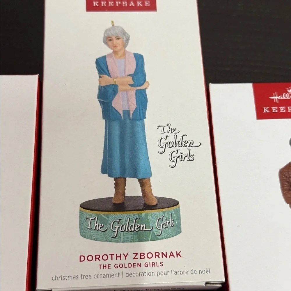 4 2023 Hallmark Keepsake Ornaments The Office, Parks and Recreation, Golden Girl